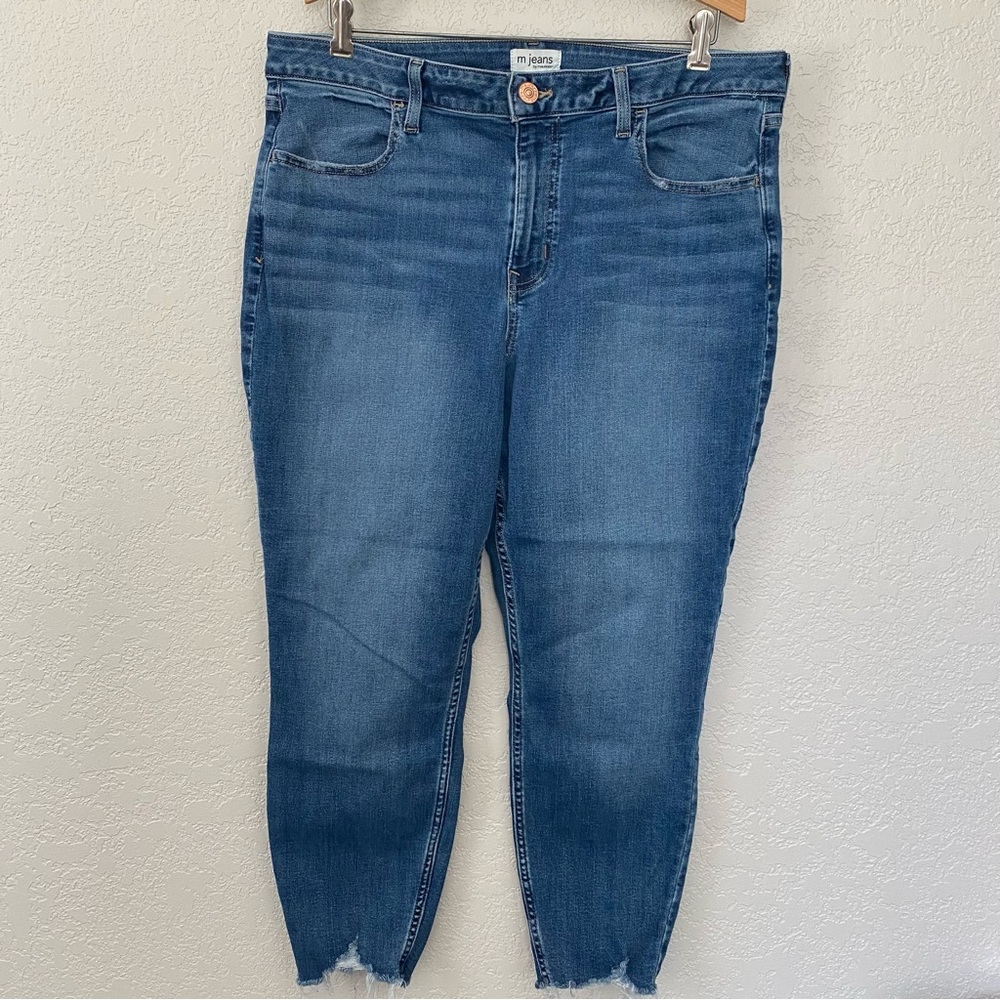 M Jeans by Maurices Women's SZ XL Original Fit High Rise Super Skinny Crop Ankle